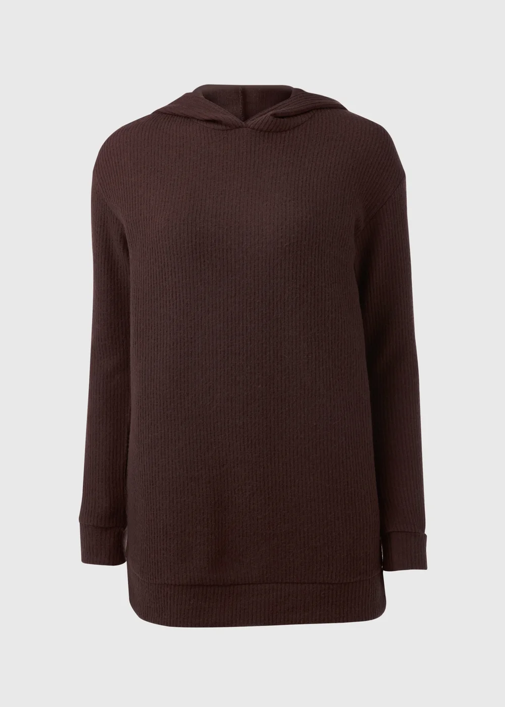 Brown Longline Pullover Hoodie - S Image 5