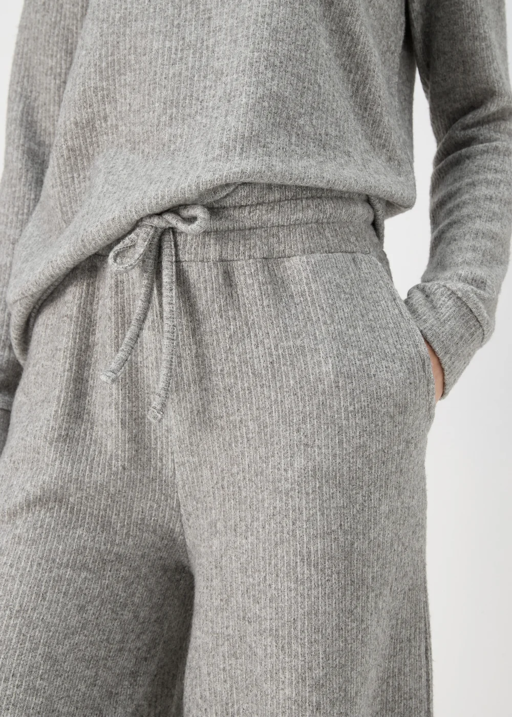 Grey Wide Leg Trousers - S Image 3