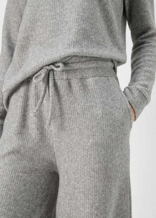Grey Wide Leg Trousers - S Image 3