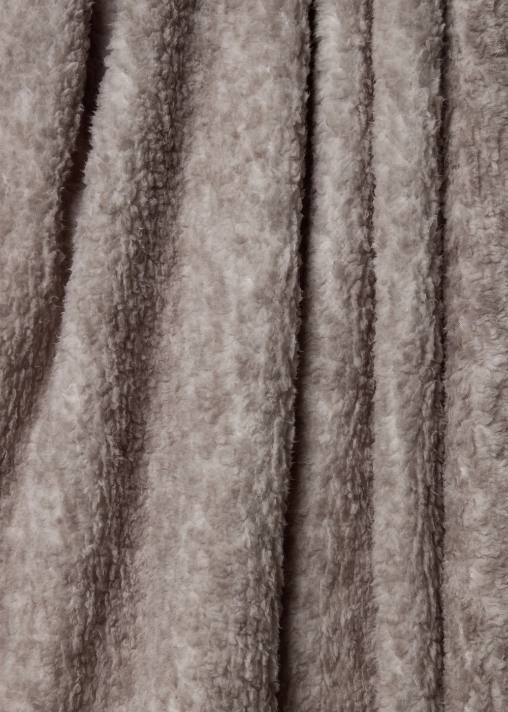 Grey Single Sided Sherpa Throw Image 2