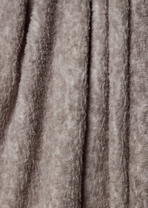 Grey Single Sided Sherpa Throw Image 2