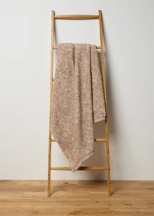Natural Single Sided Sherpa Throw Image 1