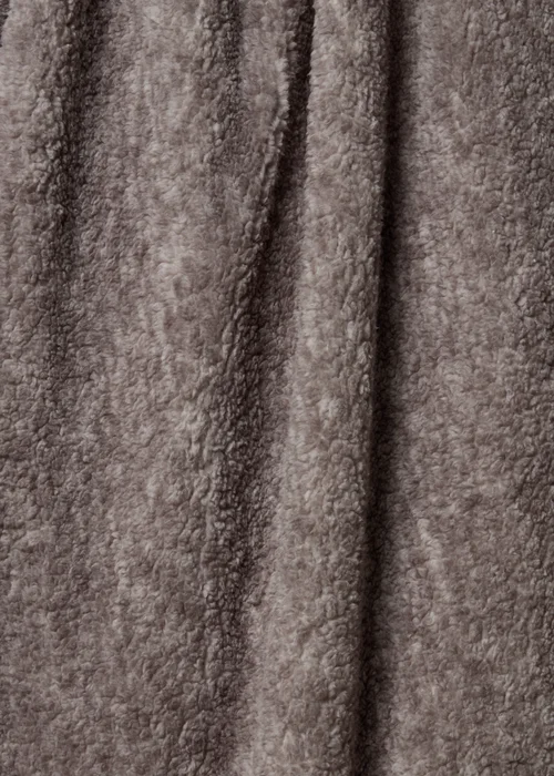 Grey Double Sided Sherpa Throw Image 2