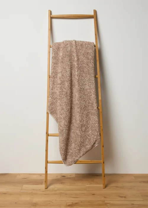 Natural Double Sided Sherpa Throw Image 1
