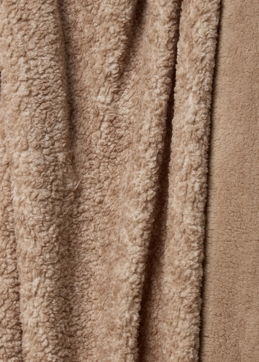 Natural Double Sided Sherpa Throw Image 2