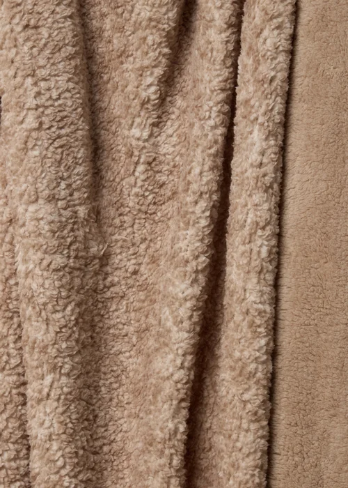 Natural Double Sided Sherpa Throw Image 2