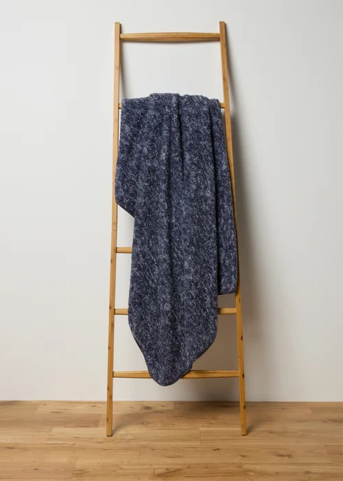 Blue Double sided Sherpa Throw Image 1
