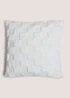 White Checkerboard Cushion Image 1