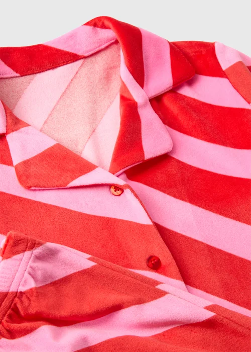 Girls Red Striped Christmas Top & Bottom Pyjama Set (7-13yrs) - Age 7 Years Image 2