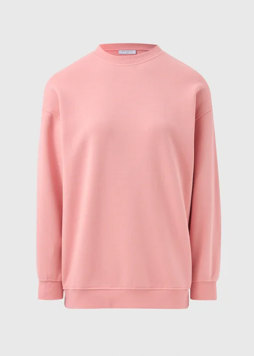 Pink Longline Sweatshirt - Small Image 4