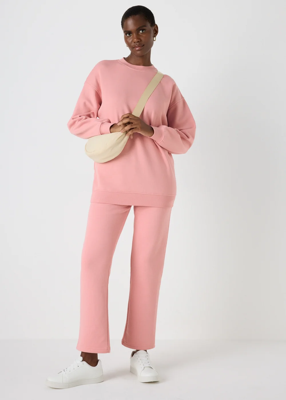 Pink Longline Sweatshirt - Small Image 3
