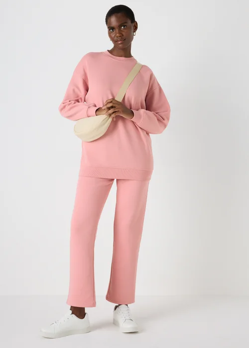 Pink Longline Sweatshirt - Small Image 3