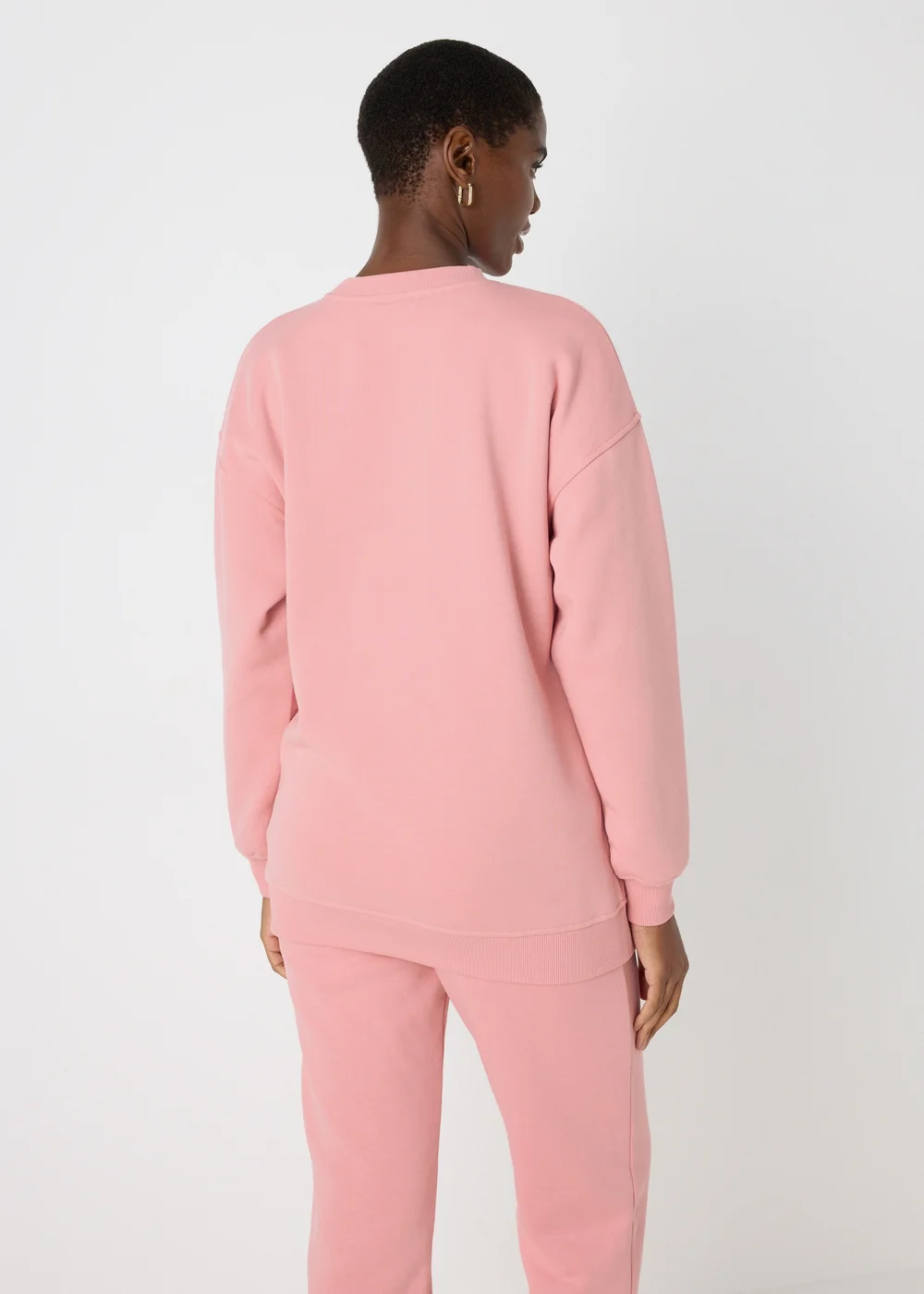 Pink Longline Sweatshirt - Small Image 2