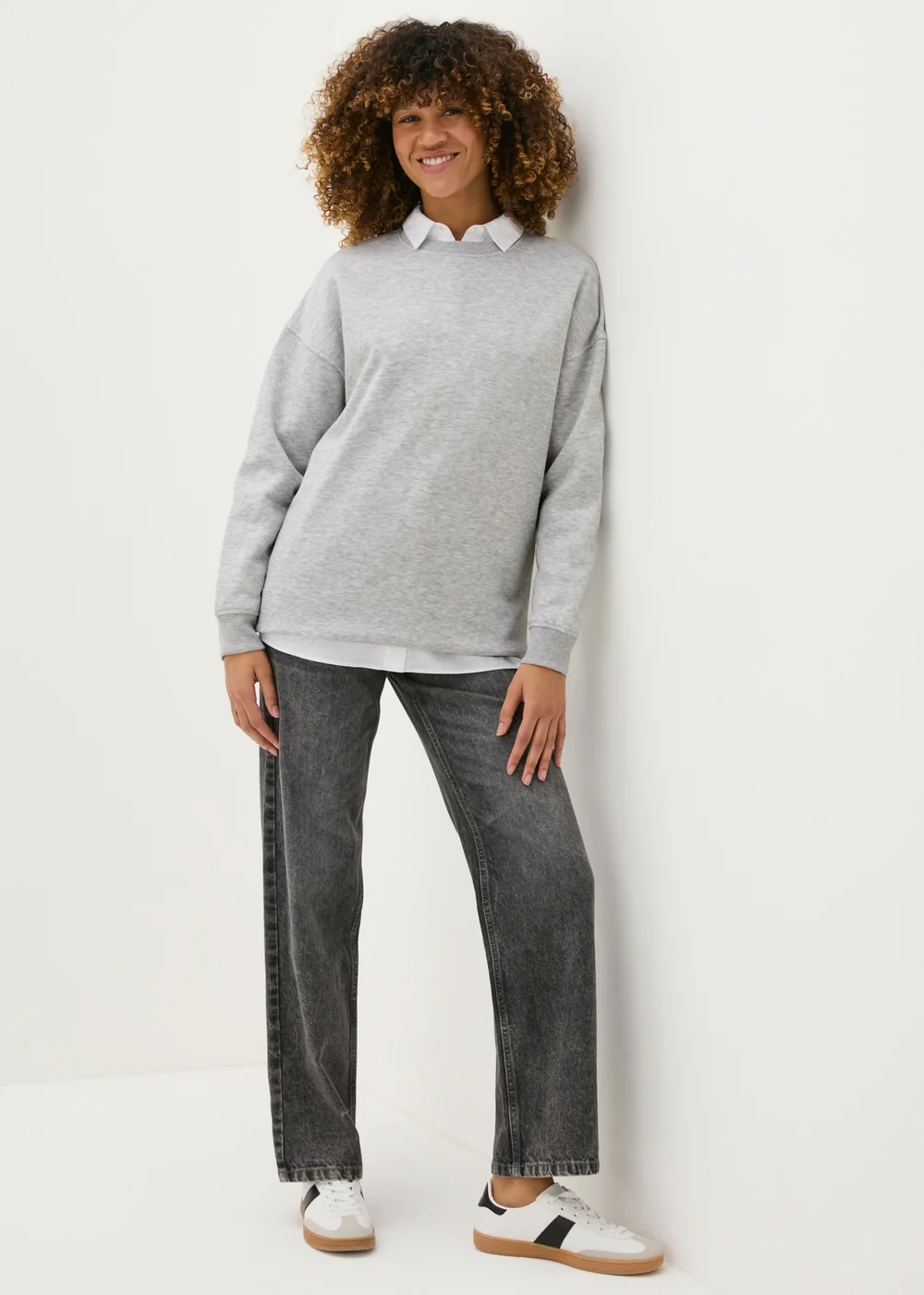 Grey Longline Sweatshirt - S Image 1
