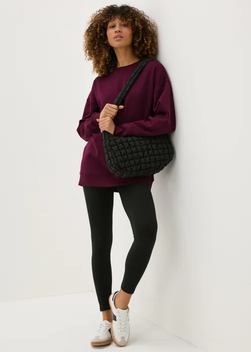 Burgundy Longline Sweatshirt - S Image 3