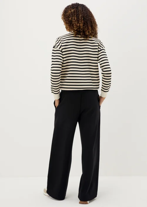 Black Wide Leg Jogging Bottoms - S Image 2