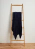 Navy Plain Throw (130cm x 150cm) Image 1