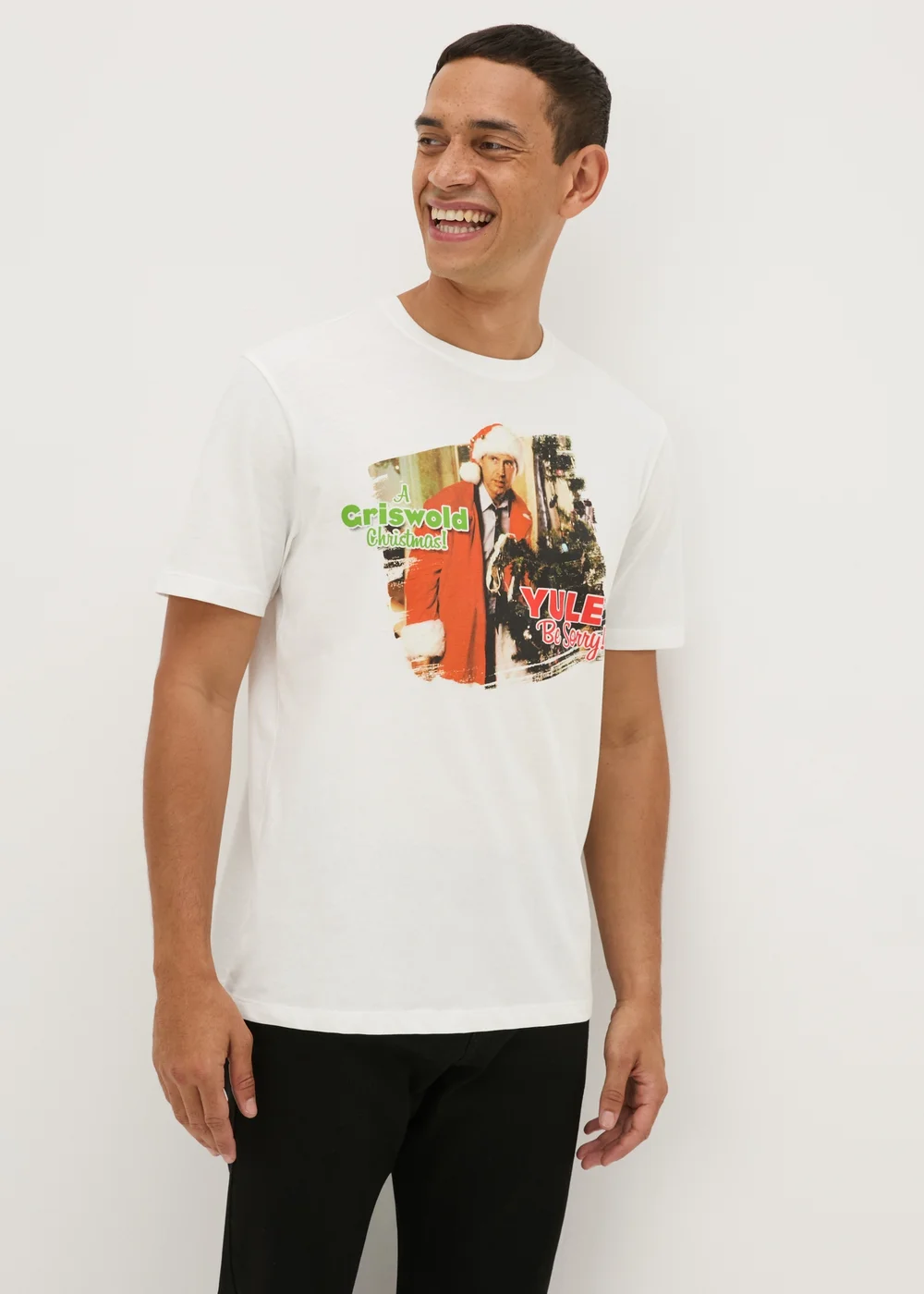National Lampoon Ecru Christmas T-Shirt - S Image 1