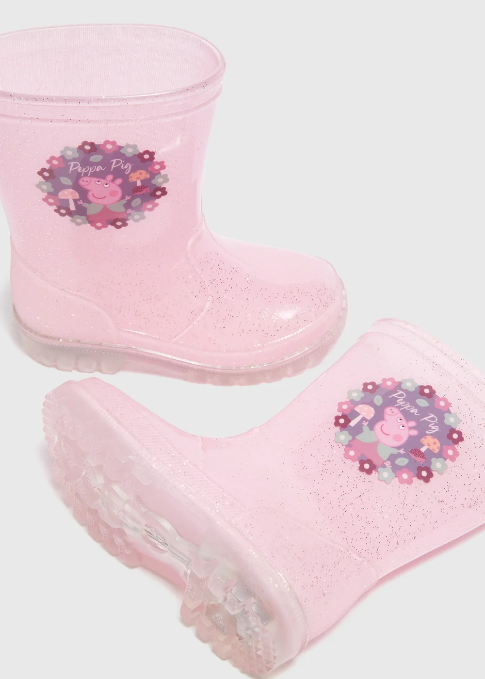 Peppa Pig Pink Light Up Wellies (Younger 4-12) - Size 4 Infants Image 2