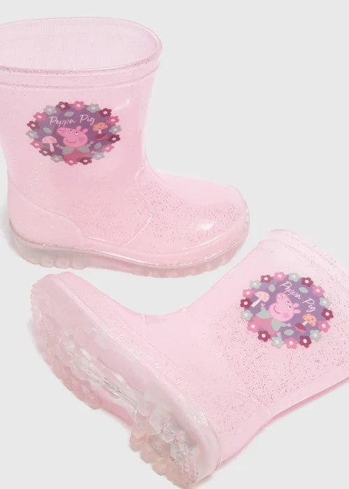 Peppa Pig Pink Light Up Wellies (Younger 4-12) - Size 4 Infants Image 2
