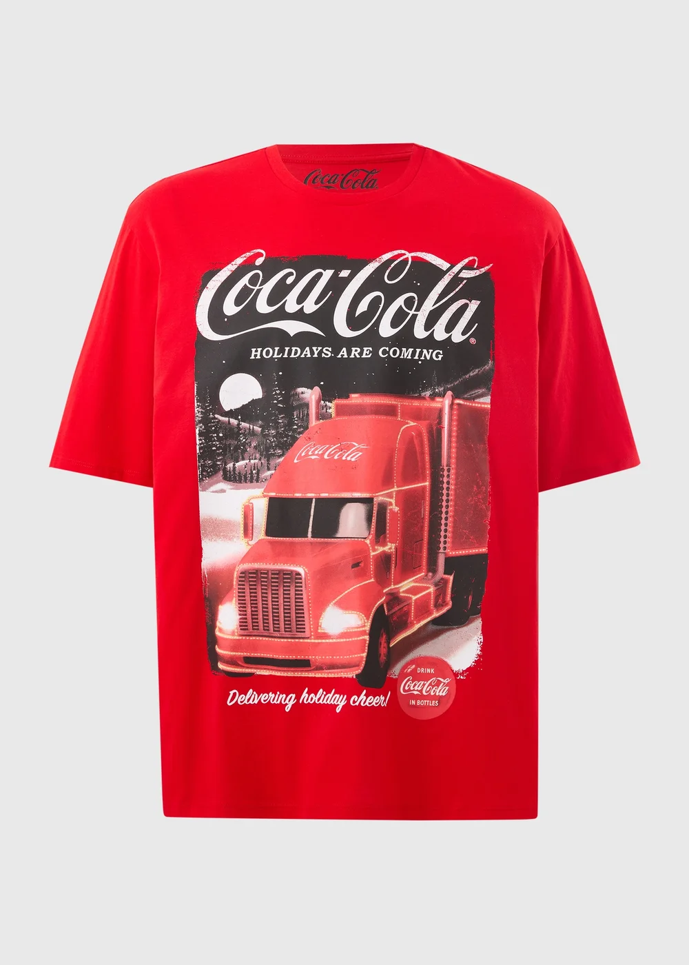 Red Christmas Coca Cola T-Shirt - S Image 1