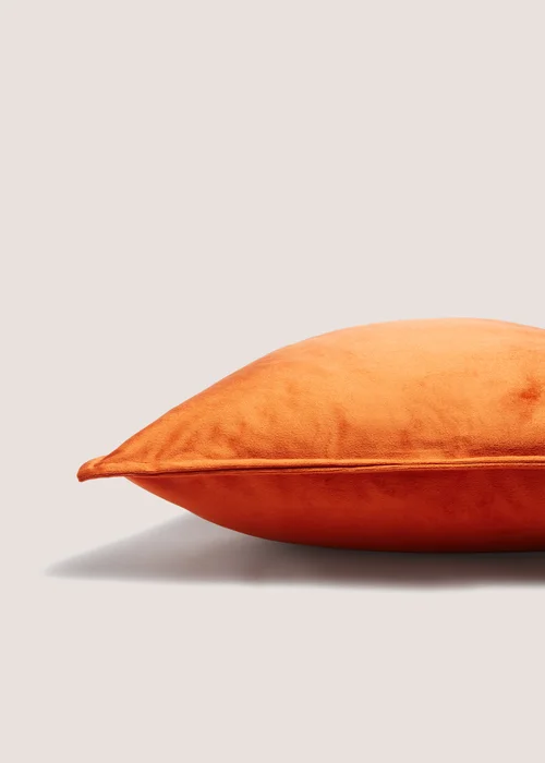 Rust Velvet Cushion Image 2