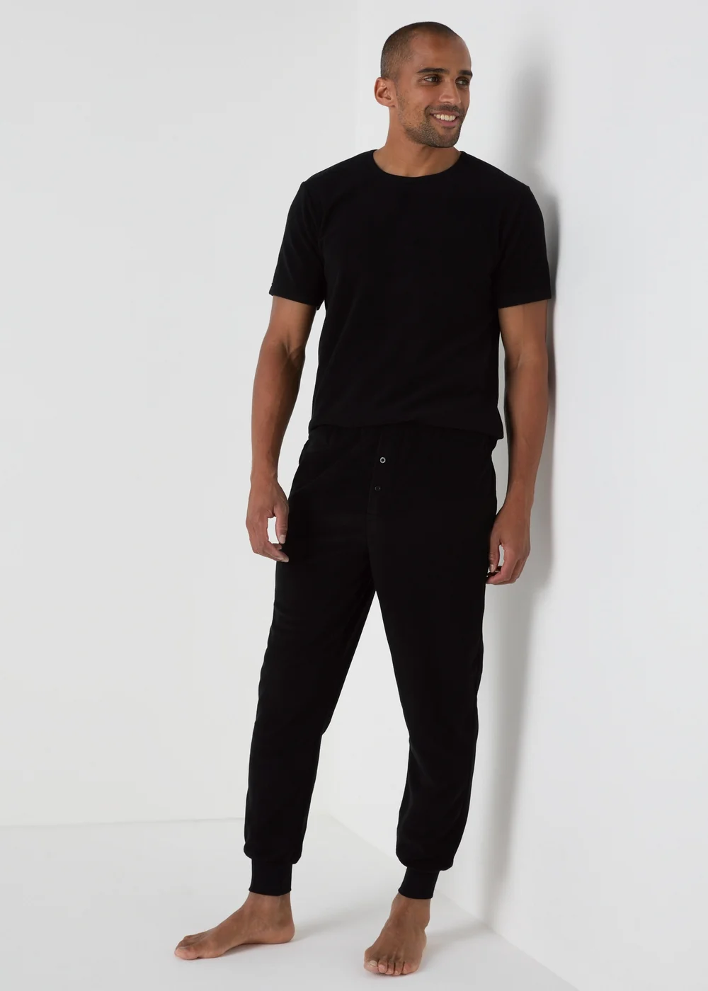 Black Fleece Long Jogging Bottoms - S Image 2