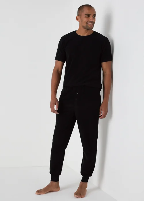 Black Fleece Long Jogging Bottoms - S Image 2