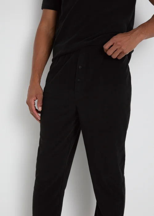 Black Fleece Long Jogging Bottoms - S Image 3