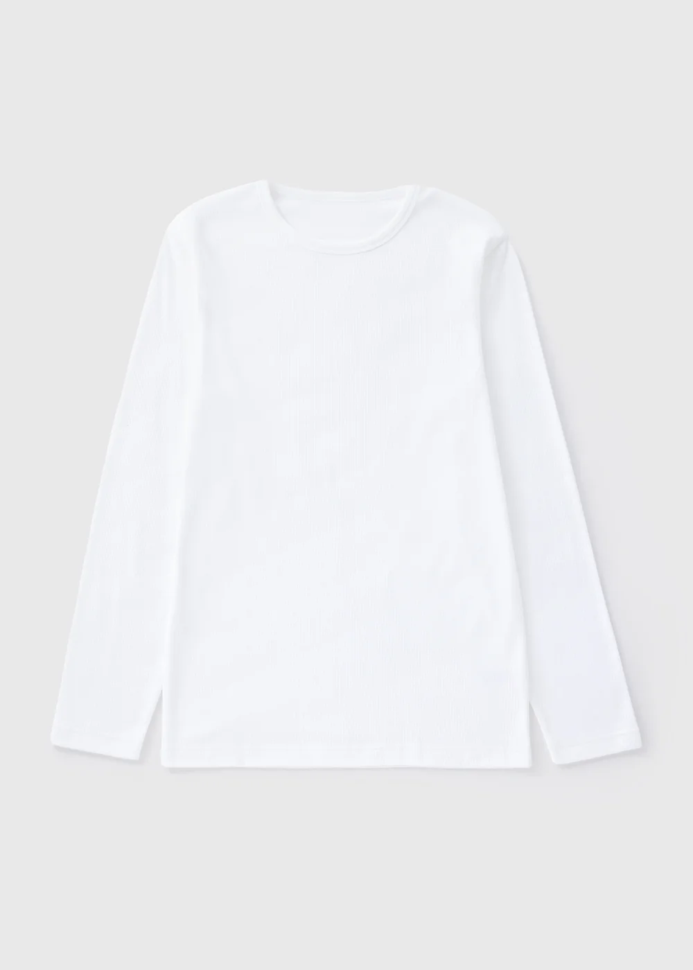 White Long Sleeve Thermal T-Shirt - S Image 1