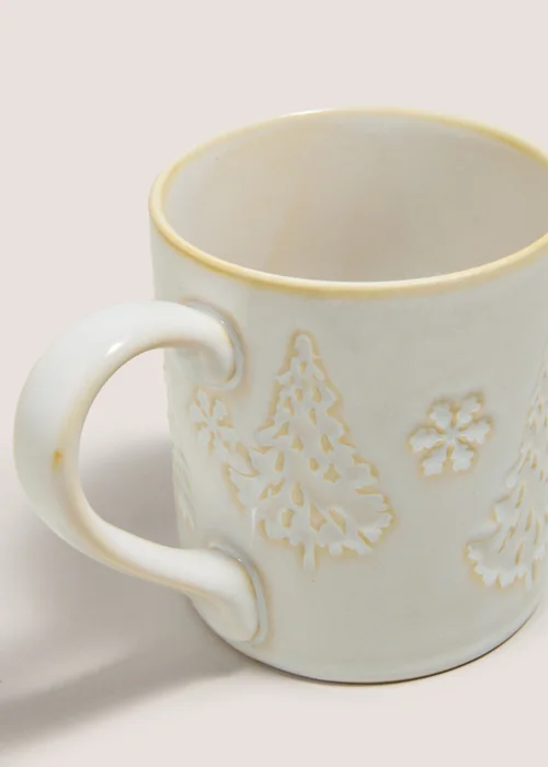 Wondrous Cream Christmas Mug Image 2