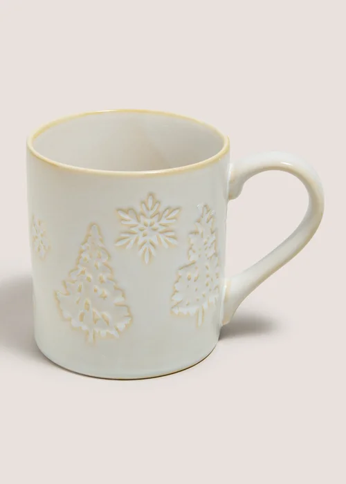 Wondrous Cream Christmas Mug Image 1