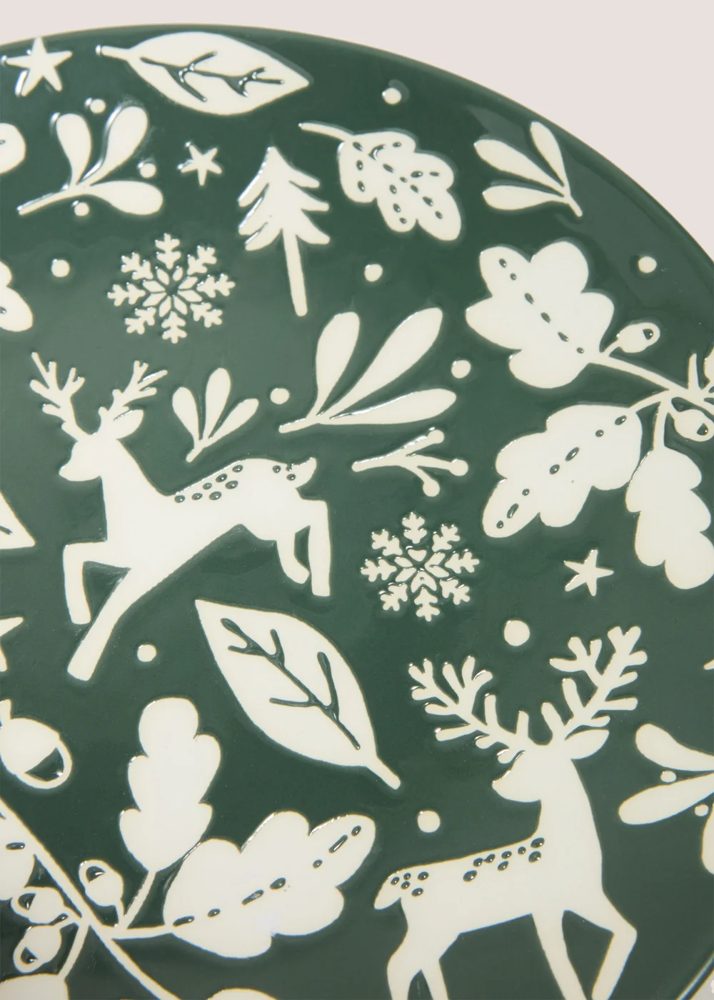 Winter Poem Green Stag Dinner Plate Image 2