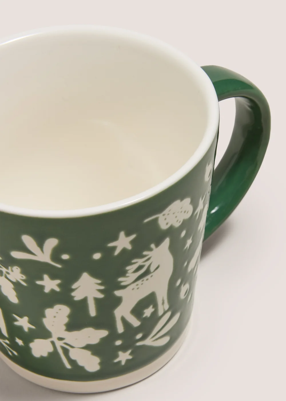 Winter Poem Green Stag Christmas Mug Image 2
