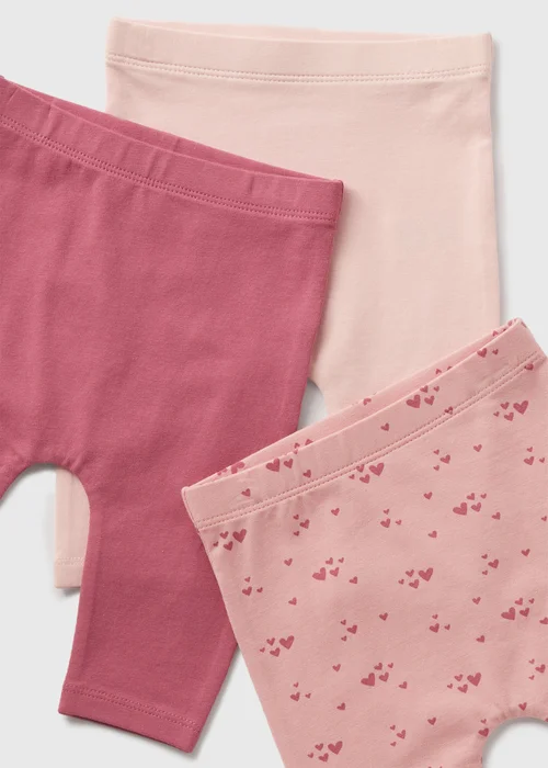 3 Pack Baby Pink Leggings (Newborn-23mths) - 9-12 months Image 2