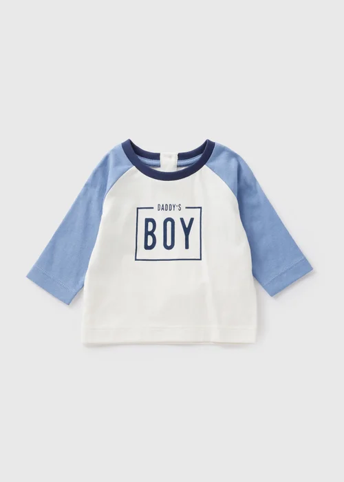 Baby Blue Daddy's Boy T-Shirt (Newborn-23mths) - Age 0 - 3 Months Image 1