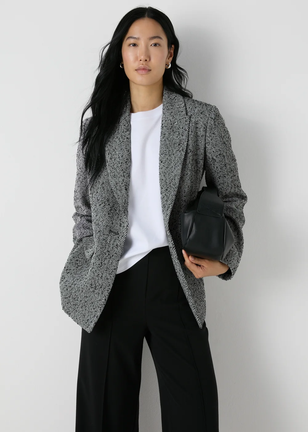 Et Vous Black Herringbone Blazer - 8 Image 1