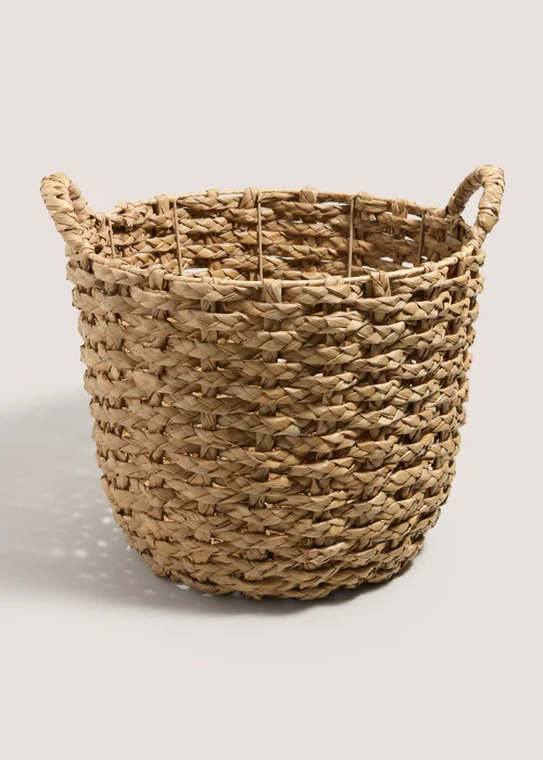 Large Round Rush Basket Image 1
