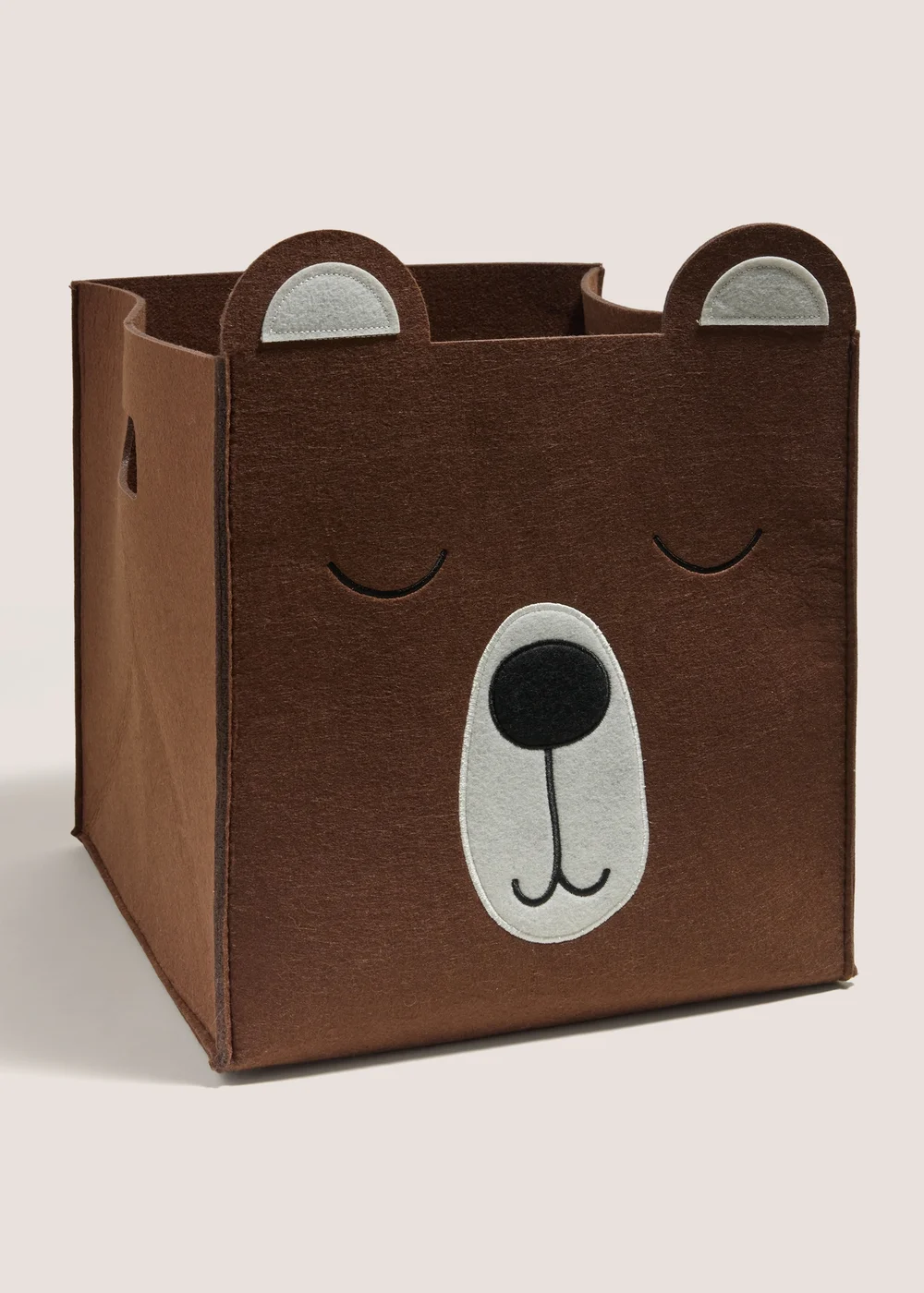 Brown Bear Felt Basket Image 1