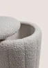Grey Teddy Ribbed Pouffe Image 2