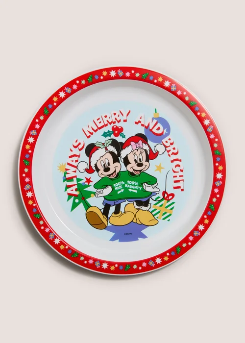 Kids Mickey & Minnie Christmas Plate Image 1