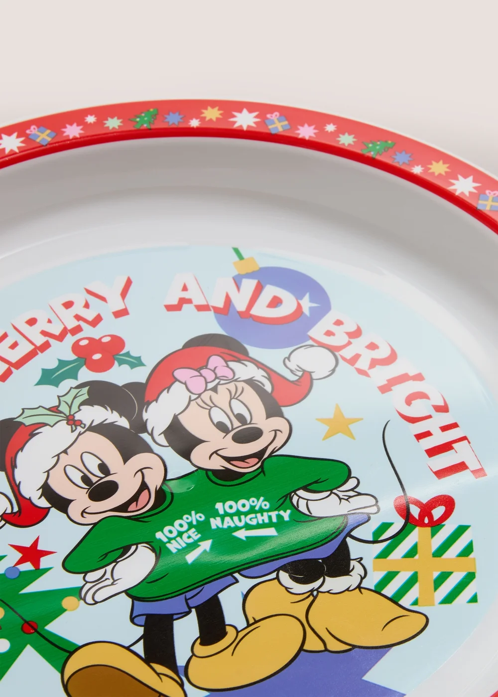 Kids Mickey & Minnie Christmas Plate Image 2