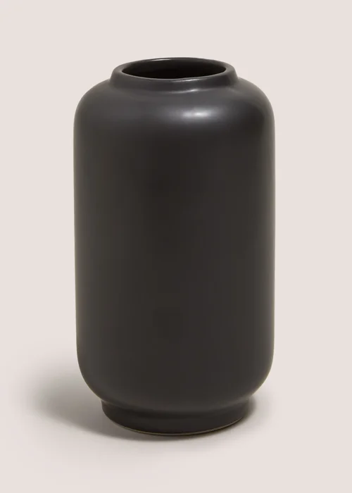 Black Ceramic Vase (9cm x 9cm x 20cm) Image 1