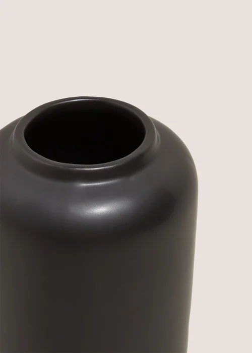 Black Ceramic Vase (9cm x 9cm x 20cm) Image 2
