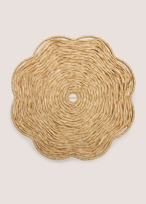Neutral Daisy Shaped Woven Matt Image 1