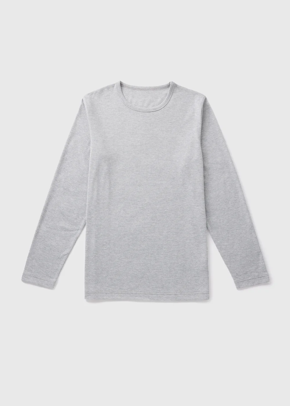 Grey Long Sleeve Thermal T-Shirt - S Image 1