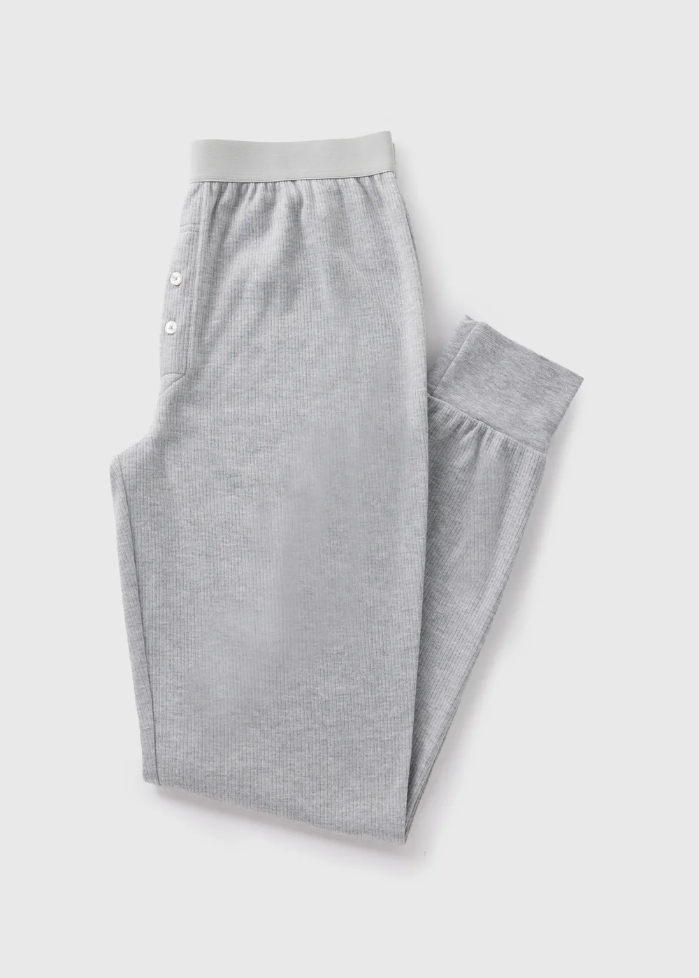 Grey Thermal Long Jogging Bottoms - S Image 1