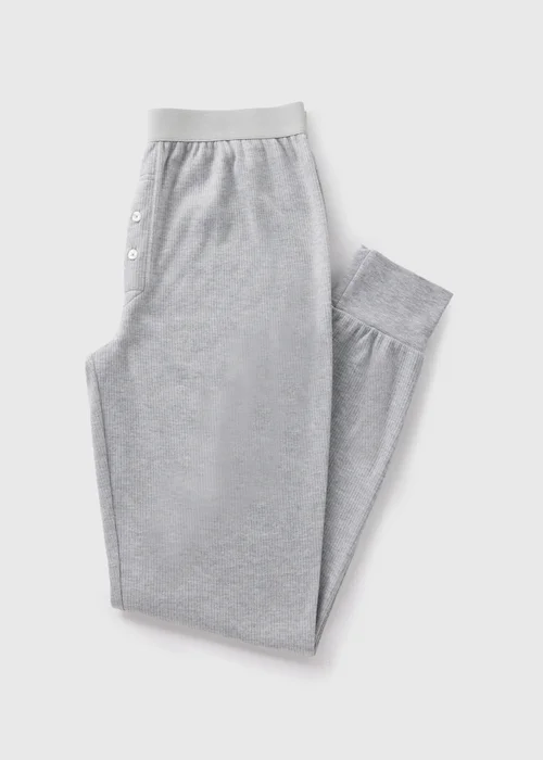 Grey Thermal Long Jogging Bottoms - S Image 1