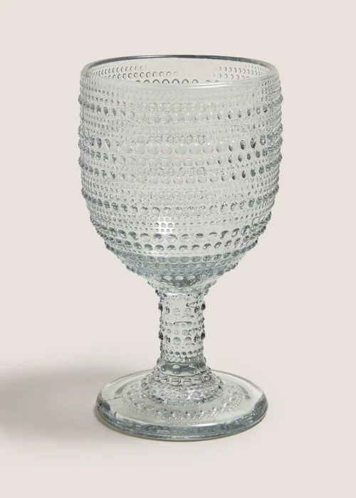 Grey Bubble Embossed Wine Glass Image 1