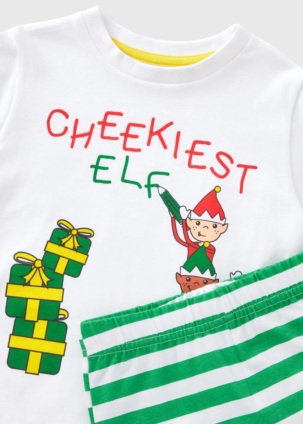 Boys Green Elf Top & Bottoms Pyjama Set (1-7yrs) - 1 to 1 half years Image 2